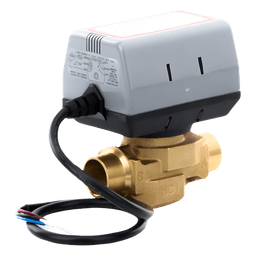 Válvula de Zona Motorizada / 2 Vías / 3/4" BSPT / Actuador 200-240 VAC / Cartucho Reemplazable / Agua-Glicol 60%