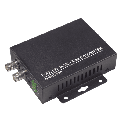 Convertidor de video / CVI TVI AHD CVBS a HDMI / Salida 1080P 60fps / Bucle BNC / Soporte 8MP / Alimentación 5V 1A