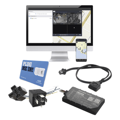 Kit de Rastreador 4G LTE Cat 1 / Bluetooth 4.0 / Batería 170 mAh / Incluye SIM, Plataforma 1 Mes, Relevador y Botón de Pánico