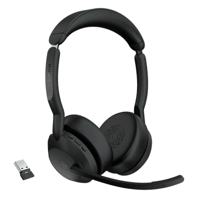 Diadema / Auricular Jabra Evolve2 55 Stereo / Bluetooth 5.2 + USB-A / Cancelación Activa de Ruido / 18h Batería (25599-999-999)