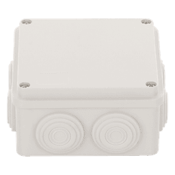 Caja de Derivación / 7 Glándulas Recortables / IP55 / -40 a 120°C / 100 x 100 x 54 mm (3.9 x 3.9 x 2.1 in)