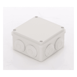 Caja de Derivación / 7 Glándulas Recortables / IP55 / -40 a 120°C / 100 x 100 x 54 mm (3.9 x 3.9 x 2.1 in)