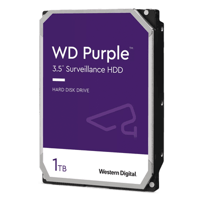 Disco Duro Purple de 1 TB / 5400 RPM / Optimizado para Soluciones de Videovigilancia / Uso 24-7 / 3 Años de Garantia