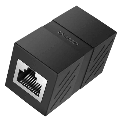 Acoplador RJ45 a RJ45 / 10 Gbps / 600 MHz / Cat7-Cat5e / Blindaje Metálico / 100 m (328 ft)