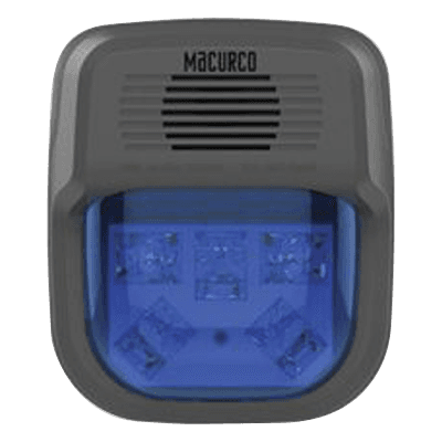 Sirena Estroboscópica / 15-110 cd Ajustable / 16-33 VDC / Montaje Superficie o Embutido / Compatible Paneles DVP-120 y Detectores Serie 6/12