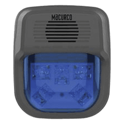 Sirena Estroboscópica / 15-110 cd Ajustable / 16-33 VDC / Montaje Superficie o Embutido / Compatible Paneles DVP-120 y Detectores Serie 6/12