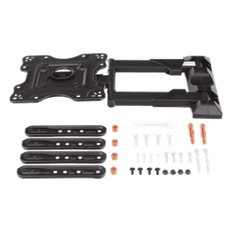 Montaje de Pared Articulado P4-NB / Pantallas de 32" a 55" / VESA 100x100 a 400x400 mm / Carga 27.2 kg (60 lbs) / Inclinación +8° a -5° / Giro 180° / Distancia de Pared 5 a 40 cm / Acero