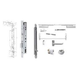 Kit de Cerradura Electrificada / Control de Acceso Integrado / Barra Antipánico / Perfil Angosto / Acero Inoxidable