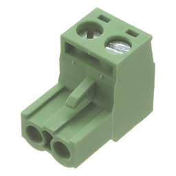 Conector terminal de alimentación de 2 pines en color verde (EPO)
