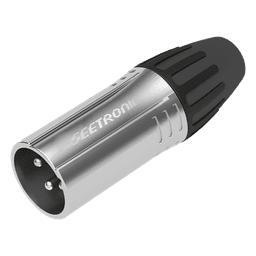 XLR conector de cable Macho, carcasa cromada perla, contactos plateados