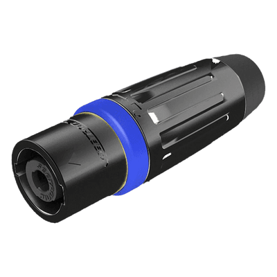 Speakon Conector de cable macho de 4 polos, carcasa negra, cable AWG10,  30A