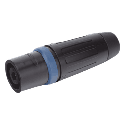 Speakon Conector de cable macho de 4 polos, carcasa negra, cable AWG10,  30A