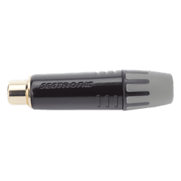 Conector Hembra RCA | Carcasa Enchapada en Negro | Contacto Enchapado en Oro | Cable OD 3.5-6.5mm