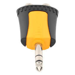 Conector Estéreo |  1/4in - 2 x RCA hembra | Adaptador de Carcasa de Plastico |