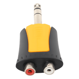 Conector Estéreo |  1/4in - 2 x RCA hembra | Adaptador de Carcasa de Plastico |