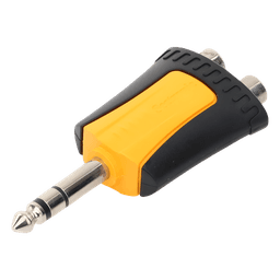 Conector Estéreo |  1/4in - 2 x RCA hembra | Adaptador de Carcasa de Plastico |