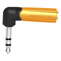 Conector Estéreo | 1/4in - 1/4in | Conector de angulo recto | Adaptador de Carcasa de Plastico