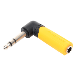 Conector Estéreo | 1/4in - 1/4in | Conector de angulo recto | Adaptador de Carcasa de Plastico