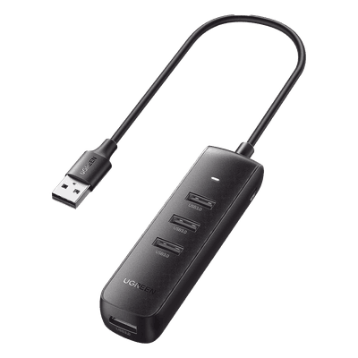 HUB USB-A 3.0 / 4 Puertos USB-A 3.0 5Gbps / Cable 25 cm (0.82 pies) / Alimentación USB-C / Indicador LED / Diseño Ultra Delgado