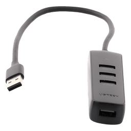 HUB USB-A 3.0 / 4 Puertos USB-A 3.0 5Gbps / Cable 25 cm (0.82 pies) / Alimentación USB-C / Indicador LED / Diseño Ultra Delgado