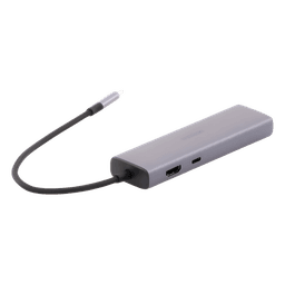 HUB USB-C (Docking Revodok) 6 en 1 | 3 Puertos USB-A 3.0 (5 Gbps) | USB-C PD 100W | HDMI 4K@30Hz | Entrada 1 RJ45 (Gigabit Ethernet) | Chip de Última Generación | Potente Disipación de Calor |  Caja de Aluminio.