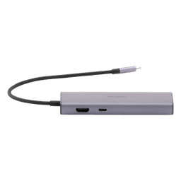 HUB USB-C (Docking Revodok) 6 en 1 | 3 Puertos USB-A 3.0 (5 Gbps) | USB-C PD 100W | HDMI 4K@30Hz | Entrada 1 RJ45 (Gigabit Ethernet) | Chip de Última Generación | Potente Disipación de Calor |  Caja de Aluminio.