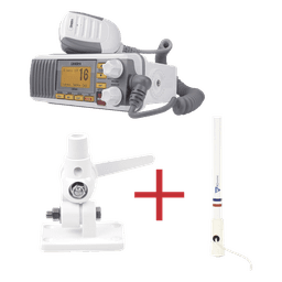 Kit de radio UM385 | mas antena marina de fibra de vidrio TX-5206-SYS y soporte para antena 4186