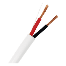 Bobina de 152 Metros (500 Pies) / 12AWG 2 Conductores / Cable Profesional de ALTA FIDELIDAD 100% Cobre / Libre de Oxígeno / Interior / Color Blanco / Para Aplicaciones de Audio, Control de Acceso y Automatización