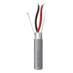 Bobina de 305 m (1000 ft) / Cable para Alarma 2x16 AWG / Blindado / Riser / Gris