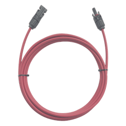 Cable Fotovoltaico / 1 metro / Color Rojo / Calibre 10 AWG / Terminal MC4-Macho y Hembra en  ambos extremos