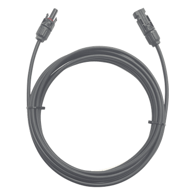 Cable Fotovoltaico / 1 metro / Color Negro / Calibre 10 AWG / Terminal MC4-Macho y Hembra en  ambos extremos