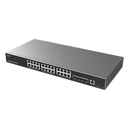 Switch Capa 3 Administrable / 24 Puertos Gigabit / 4 SFP+ 10G / 128 Gbps Capacidad Conmutación / 95.2 Mpps / Rack 1U