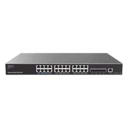 Switch Capa 3 PoE+ Administrable / 24 puertos Gigabit / 4 puertos SFP+ 10G / 360W PoE / 128 Gbps / 95.232 Mpps / 1.18 pies (0.36 m) de profundidad