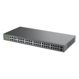 Switch No Administrable / 48 Puertos Gigabit / 100 Gbps / 2 SFP / Montaje Rack / 9KB Jumbo Frame