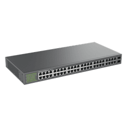 Switch No Administrable / 48 Puertos Gigabit / 100 Gbps / 2 SFP / Montaje Rack / 9KB Jumbo Frame
