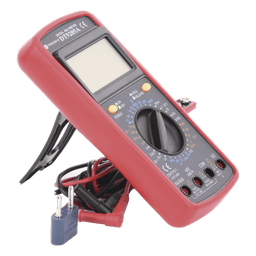 Multímetro Digital / Pantalla LCD 67 x 42 mm / 1999 Recuentos / 600V CC/CA CAT II / Corriente 10A / Resistencia 200 MΩ / Prueba HFE Transistores