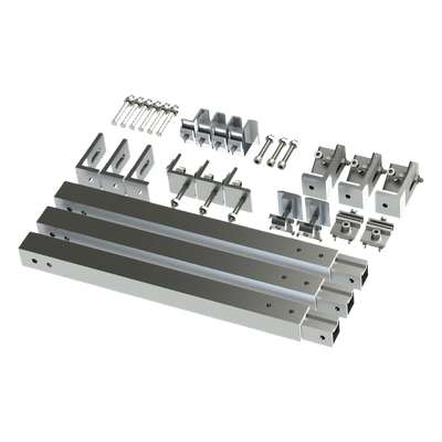 Caja de accesorios de aluminio  anodizado para montaje VEKTOR8R2700 , arreglo 1X2para techo