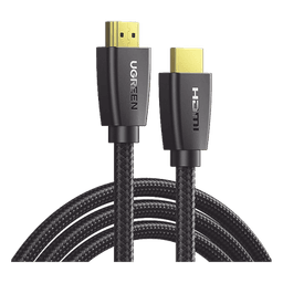 Cable HDMI 2.0 de Nylon Trenzado / 10 Metros (32.81 Pies) / 4K@60Hz / HDR / 3D / HEC (Canal Ethernet HDMI) / ARC (Canal de Retorno de Audio) / Color Profundo de 48 Bits / Audio de 32 Canales / HDCP 2.2 / Audio DTS: X / 18 Gbps / Blindaje de 4 Capas
