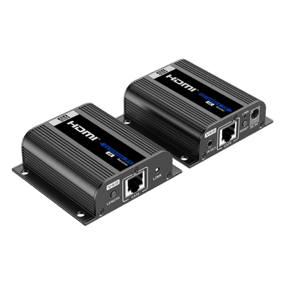 Kit Extensor HDMI / Transmisión 70 m (229.7 ft) a 1080p / 40 m (131.2 ft) a 4K@30Hz / PoC / Salida Loop / HDCP / Audio 7.1