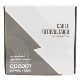Cable Fotovoltaico Negro / Cobre Estañado / 6 mm² (10 AWG) / 2000V / Rollo de 100m / / UL 4703 y TUV