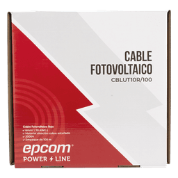 Cable Fotovoltaico Rojo / Cobre Estañado / 6 mm² (10 AWG) / 2000V / Rollo 100m / UL 4703 y TUV