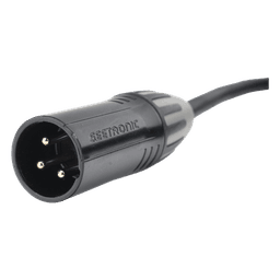 Cable XLR | 3 polos | Conector Hembra-Macho | Serie M | Carcasa Negra | Contactos Dorados | Ideal para Microfonía | Longitud 10m