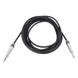 Cable de Audio | Plug 1/4 in a Plug 1/4 in Mono | Carcasa Cromada | Conectores Seetronic | Ideal para Instrumentos | Longitud 5m