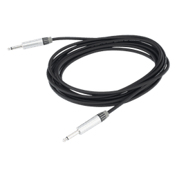Cable de Audio | Plug 1/4 in a Plug 1/4 in Mono | Carcasa Cromada | Conectores Seetronic | Ideal para Instrumentos | Longitud 5m