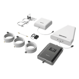 Kit Amplificador de Señal Celular 2G, 3G, 4G y 5G / Mejora llamadas convencionales y VoLTE / Amplifica señal de TELCEL, AT&T, MOVISTAR, BAIT,DiRi y más / Cubre hasta 300 m² con una antena y hasta 600 m² con 2 antenas.