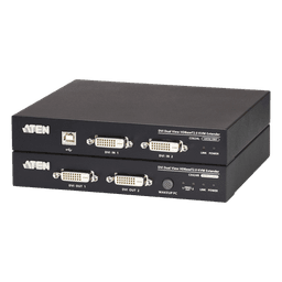Extensor KVM / HDBaseT 2.0 / Dual Display DVI / USB 2.0 / RS-232 / 100m (328 pies) / Cat6/6a