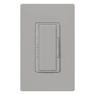 Atenuador de pared inalámbrico Maestro RF para RadioRA 2 y RA2 Select, 250 W LED/CFL, neutro opcional, color gris