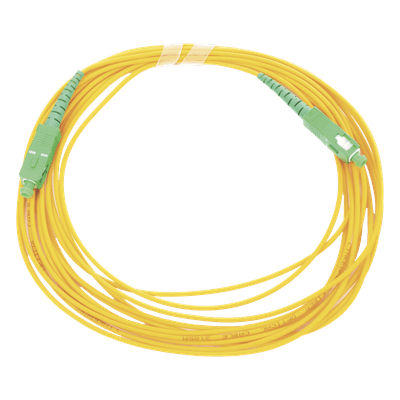 Jumper de Fibra Óptica Monomodo SC/APC - SC/APC Simplex, color amarillo, 5 metros