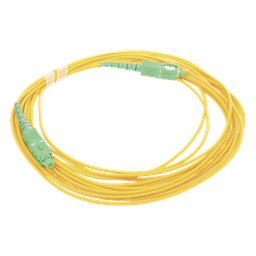 Jumper de Fibra Óptica Monomodo SC/APC - SC/APC Simplex, color amarillo, 5 metros
