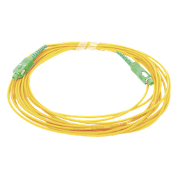 Jumper de Fibra Óptica Monomodo SC/APC - SC/APC Simplex, color amarillo, 5 metros